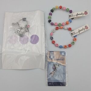 TRRTLZ Foodz Cupcake Donut Bracelets ArtSkills Letter K Fleetbeads Sewing Charms